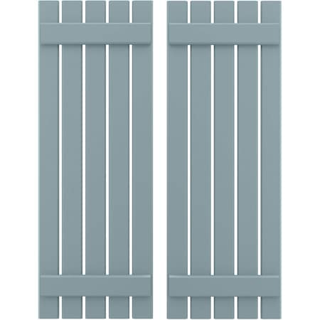 Americraft 5-Board (2 Batten) Exterior Real Wood Spaced Board-n-Batten Shutters, ARW101SB519X51SBH